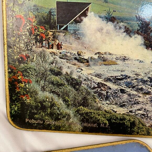 Vintage Set of Three New Zealand Souvenir Place Mats 9x7" - Picture 6 of 10